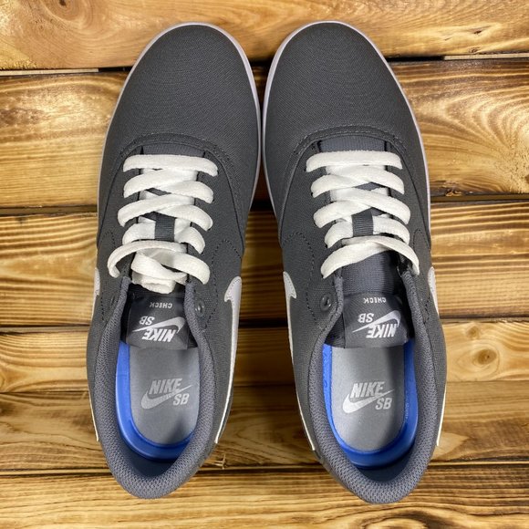 NEW Womens Nike SB Check Solarsoft Canvas Grey White Sneaker 921463-011 Size 9.5 - Picture 7 of 11